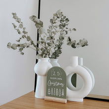 Load image into Gallery viewer, Christmas trees countdown on clear stand - includes white liquid chalk marker 2024