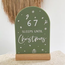 Load image into Gallery viewer, Christmas countdown on clear stand - includes white liquid chalk marker 2024