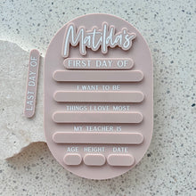 Load image into Gallery viewer, Back to School/Preschool/Sport - Interchangable Milestone Board - Includes white liquid chalk marker