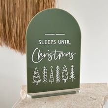 Load image into Gallery viewer, Christmas trees countdown on clear stand - includes white liquid chalk marker 2024
