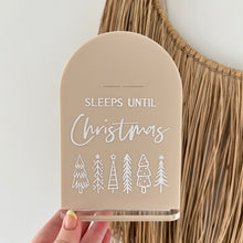 Load image into Gallery viewer, Christmas trees countdown on clear stand - includes white liquid chalk marker 2024
