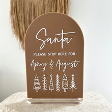 Load image into Gallery viewer, Santa please stop here personalised sign 2024