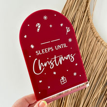 Load image into Gallery viewer, Christmas countdown on clear stand - includes white liquid chalk marker 2024