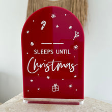 Load image into Gallery viewer, Christmas countdown on clear stand - includes white liquid chalk marker 2024