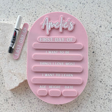 Load image into Gallery viewer, Back to School/Preschool/Sport - Interchangable Milestone Board - Includes white liquid chalk marker