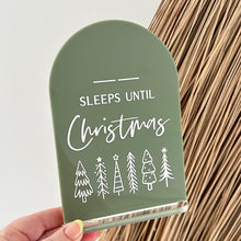 Load image into Gallery viewer, Christmas trees countdown on clear stand - includes white liquid chalk marker 2024