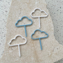 Load image into Gallery viewer, Cloud - Cupcake/Food Event Toppers 4pk