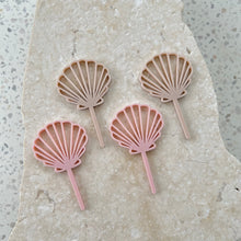 Load image into Gallery viewer, Shell - Cupcake/Food Event Toppers 4pk