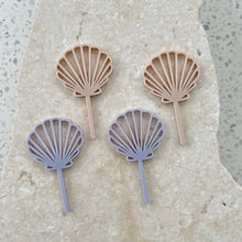 Load image into Gallery viewer, Shell - Cupcake/Food Event Toppers 4pk