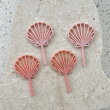 Load image into Gallery viewer, Shell - Cupcake/Food Event Toppers 4pk