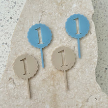 Load image into Gallery viewer, Wavy B'day Numbers - Cupcake/Food Toppers 4pk