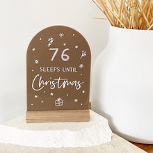 Load image into Gallery viewer, Christmas countdown on clear stand - includes white liquid chalk marker 2024