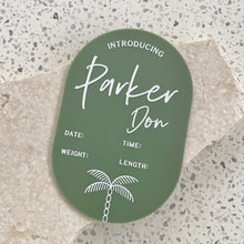 Load image into Gallery viewer, Personalised announcement plaque - includes white liquid chalk marker