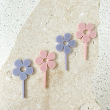 Load image into Gallery viewer, Flower - Cupcake/Food Event Toppers 4pk
