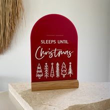 Load image into Gallery viewer, Christmas trees countdown on clear stand - includes white liquid chalk marker 2024