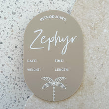 Load image into Gallery viewer, Personalised announcement plaque - includes white liquid chalk marker