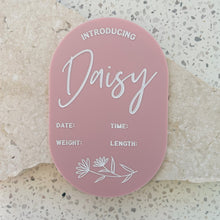 Load image into Gallery viewer, Personalised announcement plaque - includes white liquid chalk marker