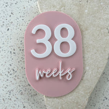Load image into Gallery viewer, Unique bump & baby multi-use & interchangeable milestone plaque