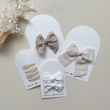 Load image into Gallery viewer, BABY BILBY x LETS BLOOM Collab Hair accessories hanger with our limited edition bow set!