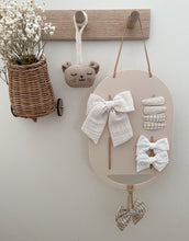 Load image into Gallery viewer, BABY BILBY x LETS BLOOM Collab Hair accessories hanger with our limited edition bow set!