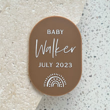 Load image into Gallery viewer, Personalised rainbow - Pregnancy announcement plaque