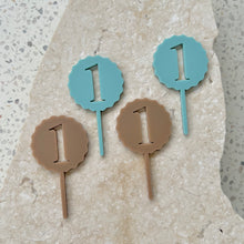 Load image into Gallery viewer, Wavy Birthday Numbers - Cupcake/Food Toppers