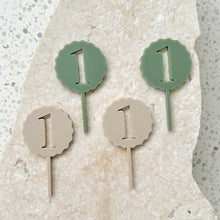 Load image into Gallery viewer, PRE-ORDER: Wavy Birthday Numbers - Cupcake/Food Toppers