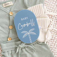 Load image into Gallery viewer, Personalised palm tree - Pregnancy announcement plaque