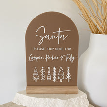 Load image into Gallery viewer, Santa please stop here personalised sign 2024