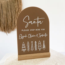 Load image into Gallery viewer, Santa please stop here personalised sign 2024