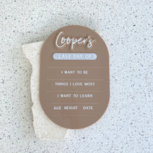 Load image into Gallery viewer, Back to School/Preschool/Sport - Interchangable Milestone Board - Includes white liquid chalk marker