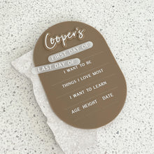 Load image into Gallery viewer, Back to School/Preschool/Sport - Interchangable Milestone Board - Includes white liquid chalk marker