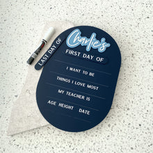 Load image into Gallery viewer, Back to School/Preschool/Sport - Interchangable Milestone Board - Includes white liquid chalk marker