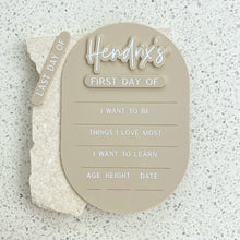 Load image into Gallery viewer, Back to School/Preschool/Sport - Interchangable Milestone Board - Includes white liquid chalk marker