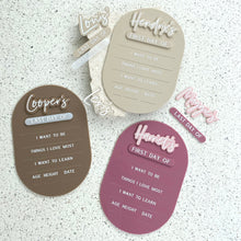 Load image into Gallery viewer, Back to School/Preschool/Sport - Interchangable Milestone Board - Includes white liquid chalk marker