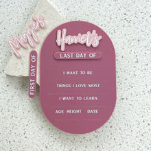 Load image into Gallery viewer, Back to School/Preschool/Sport - Interchangable Milestone Board - Includes white liquid chalk marker