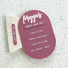 Load image into Gallery viewer, Back to School/Preschool/Sport - Interchangable Milestone Board - Includes white liquid chalk marker