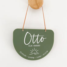 Load image into Gallery viewer, Personalised Birth Details Bedroom Hanging Plaque