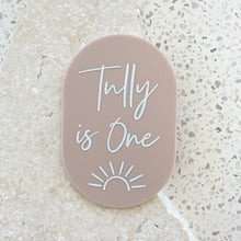 Load image into Gallery viewer, Personalised ONE plaque - Used for birthday photo, party and a keepsake item!