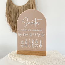 Load image into Gallery viewer, Santa please stop here personalised sign 2024