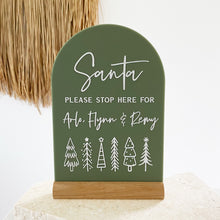 Load image into Gallery viewer, Santa please stop here personalised sign 2024