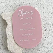 Load image into Gallery viewer, Back to School/Preschool/Sport - Milestone Board - Includes white liquid chalk marker