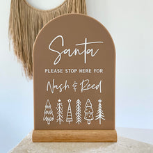 Load image into Gallery viewer, Santa please stop here personalised sign 2024