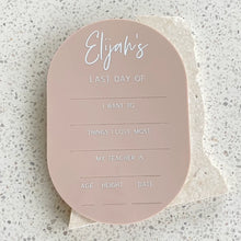 Load image into Gallery viewer, Back to School/Preschool/Sport - Milestone Board - Includes white liquid chalk marker