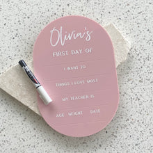 Load image into Gallery viewer, Back to School/Preschool/Sport - Milestone Board - Includes white liquid chalk marker