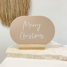 Load image into Gallery viewer, Merry Christmas sign on stand