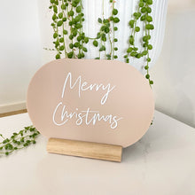 Load image into Gallery viewer, Merry Christmas sign on stand