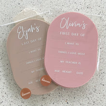 Load image into Gallery viewer, Back to School/Preschool/Sport - Milestone Board - Includes white liquid chalk marker