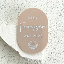 Load image into Gallery viewer, Personalised shell - Pregnancy announcement plaque