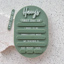 Load image into Gallery viewer, Back to School/Preschool/Sport - Interchangable Milestone Board - Includes white liquid chalk marker
